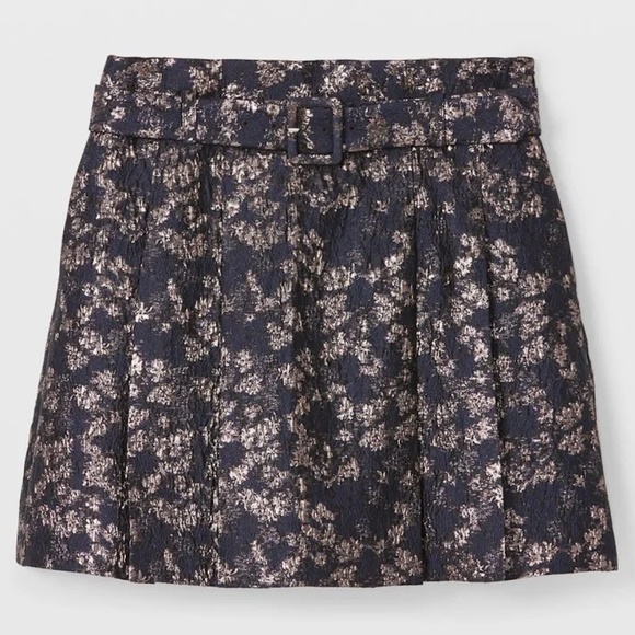 Brocade Mini Skirt* - New With Tags - NEVER WORN - Blue Multi - Picture 5 of 5